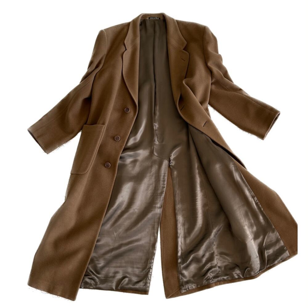 VALENTINO Vintage 1980's Wool Maxi Coat Size IT40 - Picture 15 of 16